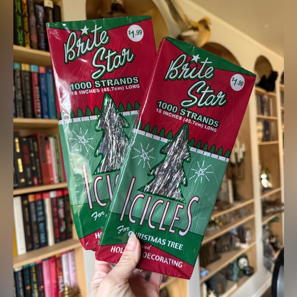 BOGO 2boxes, Brite Star, new in box, vintage Tree Icicles 1000 strands each